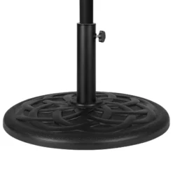 Emma And Oliver Bundled Set - 9 FT Round Umbrella & Universal Cement Waterproof Base -Emma And Oliver GUEST 5aa882b7 22ac 47f3 9430 af764acc67ab