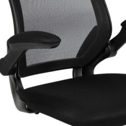 Emma And Oliver Black Mesh Sled Base Side Reception Guest Office Chair With Flip-Up Arms 16 Emma And Oliver Black Mesh Sled Base Side Reception Guest Office Chair With Flip-Up Arms -Emma And Oliver GUEST 5b7541fb ff69 499f a13d d5d15258ae20