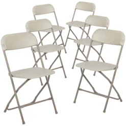 Emma And Oliver Set Of 6 Stackable Folding Plastic Chairs - 650 LB Weight Capacity -Emma And Oliver GUEST 5ba47bbb 3aaf 46c2 a482 016285076bba
