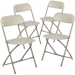Emma And Oliver 650 Lb. Capacity Premium Home And Event Plastic Folding Chair (4 Pack) -Emma And Oliver GUEST 5c54cea4 f117 4f7e 87ff 4922c5357fc3
