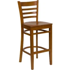 Emma And Oliver Ladder Back Wooden Restaurant Dining Barstool -Emma And Oliver GUEST 5d48b99a b06e 4e16 858f 5160dff8cf18