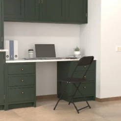 Emma And Oliver Set Of 6 Stackable Folding Plastic Chairs - 650 LB Weight Capacity