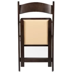 Emma And Oliver Chocolate Wood Folding Chair With Detachable Vinyl Padded Seat -Emma And Oliver GUEST 5f5c1371 29b5 4ebf 8919 c5551ed91bfd