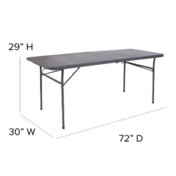 Emma And Oliver 6-Foot Bi-Fold Plastic Banquet And Event Folding Table With Handle -Emma And Oliver GUEST 5f837a61 d919 4adc bb21 4bb48201597b