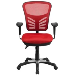 Emma And Oliver Mid-Back Mesh Triple Paddle Swivel Ergonomic Office Chair With Adjustable Arms -Emma And Oliver GUEST 5fa7e889 108d 45df b24f c82054edac98