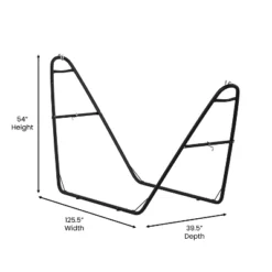 Emma And Oliver Black 550 Lbs. Capacity Heavy Duty Steel Two Person Hammock Stand For Hammocks 9 To 14 Feet Long -Emma And Oliver GUEST 5fbe3240 e15e 489a b16d ad842cc637fe