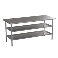 Emma And Oliver NSF Certified Stainless Steel 18 Gauge Work Table With 2 Undershelves -Emma And Oliver GUEST 600d1565 e75a 4a66 8f4f a035694eb7d6