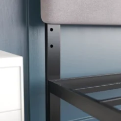 Emma And Oliver Modern Upholstered Headboard With Horizontal Line Stitching And Adjustable Height Rails -Emma And Oliver GUEST 60aba9dd f620 408b 8beb c982773bfd81