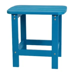 Emma And Oliver Indoor/Outdoor Polyresin Adirondack Side Table For Porch, Patio, Or Sunroom -Emma And Oliver GUEST 60f1ced5 b334 4bc5 956b 3cda14971c3d