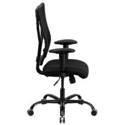 Emma And Oliver 400 Lb. Big & Tall Black Mesh Swivel Ergonomic Office Chair With Adjustable Arms -Emma And Oliver GUEST 61471b3f f9f4 490f 9586 0c9a333abfd8