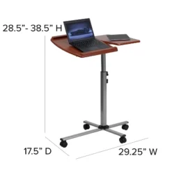 Emma And Oliver Cherry Angle And Height Adjustable Mobile Laptop Computer Table -Emma And Oliver GUEST 62052c45 702b 41da acd3 3b082843cc5d