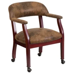 Emma And Oliver Conference Chair With Accent Nail Trim And Casters -Emma And Oliver GUEST 62115e55 8167 4395 8c1a fb5370aaa92b