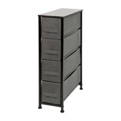 Emma And Oliver 4 Drawer Vertical Slim Storage Dresser-Wood Top & Fabric Pull Drawers 20 Emma And Oliver 4 Drawer Vertical Slim Storage Dresser-Wood Top & Fabric Pull Drawers -Emma And Oliver GUEST 62178768 ca06 494f 9fbf 3cac1247ac9f