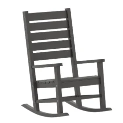 Emma And Oliver Set Of 2 Contemporary Rocking Chairs, All-Weather HDPE Indoor/Outdoor Rockers -Emma And Oliver GUEST 62afdc6b d206 4234 9a55 8f47e1b7bacd 1