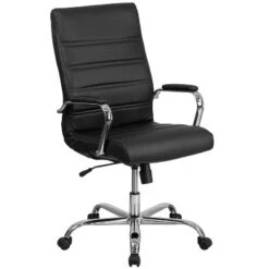 Emma And Oliver High Back Executive Swivel Office Chair With Metal Frame And Arms -Emma And Oliver GUEST 63bcaae9 5b7e 4319 a791 6be9d990f1d6