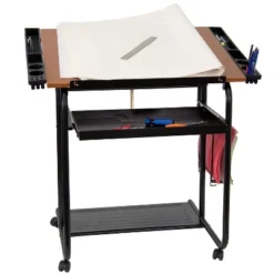 Emma And Oliver Adjustable Drawing And Drafting Table With Dual Wheel Casters 13 Emma And Oliver Adjustable Drawing And Drafting Table With Dual Wheel Casters -Emma And Oliver GUEST 64cd2f2c 23b6 49f8 a208 d129db3f2943