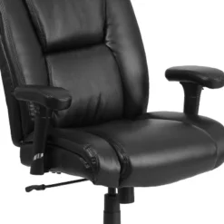 Emma And Oliver 400 Lb. Big & Tall Black LeatherSoft Task Adjustable Arm Ergonomic Office Chair -Emma And Oliver GUEST 660ad685 16ae 4a73 8a58 4b8c860e59b3