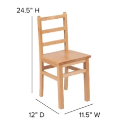 Emma And Oliver Kids Natural Solid Wood Table And Chair Set For Classroom, Playroom, Kitchen -Emma And Oliver GUEST 66977dda ee60 4991 ba1c a2128c0381c2