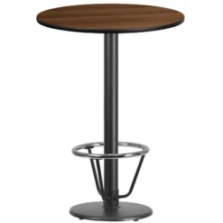 Emma And Oliver 30" Round Laminate Bar Table With 18" Round Foot Ring Base -Emma And Oliver GUEST 66d98bec df06 442b 97c4 0595e4f68b9b