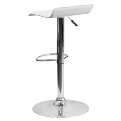 Emma And Oliver 2 Pack Contemporary Vinyl Adjustable Height Barstool With Solid Wave Seat And Chrome Base -Emma And Oliver GUEST 678062e3 f265 489f a2d3 d7cd711c0e93
