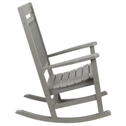 Emma And Oliver Set Of 2 All-Weather Poly Resin Faux Wood Rocking Chairs For Porch &Patio -Emma And Oliver GUEST 678ed04e 180e 48d9 a8c6 2d43a9309c62