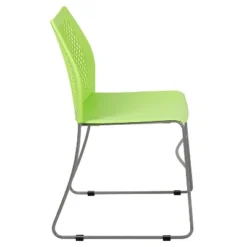 Emma And Oliver Home And Office Sled Base Stack Chair With Air-Vent Back - Guest Chair -Emma And Oliver GUEST 686656c4 6372 4106 acd8 04811b8a4853
