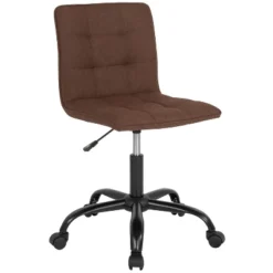 Emma And Oliver Home Office Armless Task Office Chair With Tufted Back/Seat -Emma And Oliver GUEST 690c4651 e319 4580 ba52 94b0650ee84c