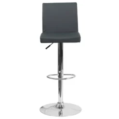 Emma And Oliver 2 Pack Contemporary Vinyl Adjustable Height Barstool With Panel Back And Chrome Base -Emma And Oliver GUEST 69b5d1a0 9c5f 4a91 aef5 f4e13a7d58c6