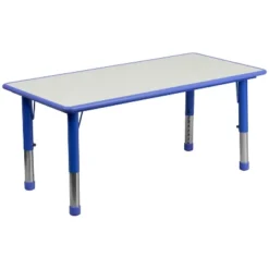 Emma And Oliver 23.625"W X 47.25"L Rectangular Plastic Height Adjustable Activity Table -Emma And Oliver GUEST 6a36bdbe 2f1f 437a 9b81 d98d89f6e0dd