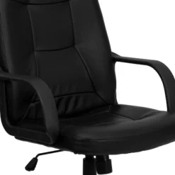 Emma And Oliver High Back Black Glove Vinyl Executive Swivel Office Chair With Arms -Emma And Oliver GUEST 6a439900 6633 44a7 8e19 a648308a3976