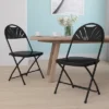 Emma And Oliver 2 Pack Wedding Party Event Fan Back Plastic Folding Chair Home Office
