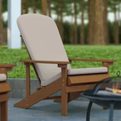 Emma And Oliver Set Of Two All-Weather Polyresin Adirondack Chairs With Cushions -Emma And Oliver GUEST 6afb576e 2a73 4e13 a872 104b409fb1d8