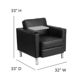Emma And Oliver Black LeatherSoft Tablet Arm Chair, Tall Chrome Legs And Cup Holder 10 Emma And Oliver Black LeatherSoft Tablet Arm Chair, Tall Chrome Legs And Cup Holder -Emma And Oliver GUEST 6b0851b7 e737 4983 be69 cd91b61b8ae9