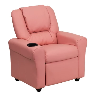 Emma And Oliver Contemporary Kids Recliner With Cup Holder And Headrest 16 Emma And Oliver Contemporary Kids Recliner With Cup Holder And Headrest - Image 16
