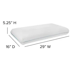 Emma And Oliver Memory Foam Cool Gel Queen Size Pillow With Zippered Removable Pillow Case -Emma And Oliver GUEST 6b278530 9cb0 4f7d 9708 fa0f5012b129