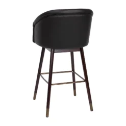 Emma And Oliver Upholstered Bar Height Dining Stool With Wood Frame - Set Of 2 -Emma And Oliver GUEST 6b70f230 f039 4d68 a491 c6b345c1c936