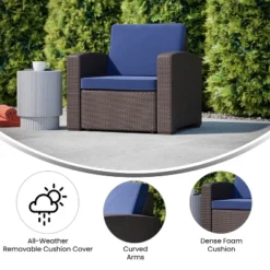 Emma And Oliver Faux Rattan Chair With All-Weather Cushion 13 Emma And Oliver Faux Rattan Chair With All-Weather Cushion -Emma And Oliver GUEST 6b9a06db caf6 43d8 bacd a2e9ad286b90