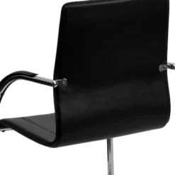 Emma And Oliver 4 Pack Black Vinyl Side Reception Chair W/ Chrome Sled Base - Lobby & Guest Seating -Emma And Oliver GUEST 6be8c0e8 ae4c 452d bcd8 0577bdfa4455