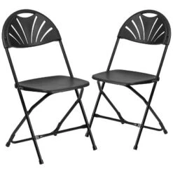 Emma And Oliver 2 Pack Wedding Party Event Fan Back Plastic Folding Chair Home Office -Emma And Oliver GUEST 6d0b3c96 eb7c 47ec bf76 f224381e33a3