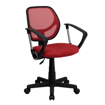 Emma And Oliver Mid-Back Mesh Swivel Task Office Chair With Curved Square Back And Arms 12 Emma And Oliver Mid-Back Mesh Swivel Task Office Chair With Curved Square Back And Arms - Image 12