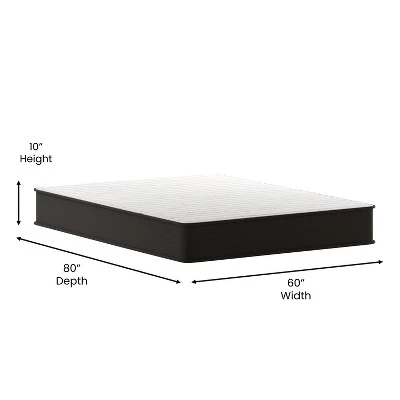 Emma And Oliver 10 Inch Hybrid Mattress, High Density Foam And Pocket Spring Mattress In A Box, CertiPur-US Certified Foam 8 Emma And Oliver 10 Inch Hybrid Mattress, High Density Foam And Pocket Spring Mattress In A Box, CertiPur-US Certified Foam - Image 8