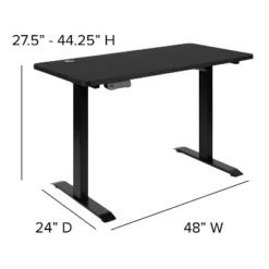 Emma And Oliver Electric Height Adjustable Standing Desk - 48" Wide X 24" Deep -Emma And Oliver GUEST 6e55cbf4 6372 4d84 8a29 ba73fe0219ba