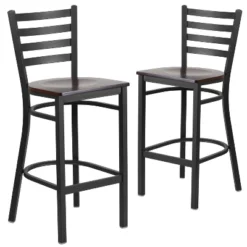 Emma And Oliver 2 Pack Ladder Back Metal Restaurant Barstool -Emma And Oliver GUEST 6e660501 15c6 452b ab2f ef662506d83d