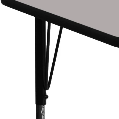 Emma And Oliver 24x60 Rectangle HP Laminate Adjustable Activity Table 4 Emma And Oliver 24x60 Rectangle HP Laminate Adjustable Activity Table - Image 4
