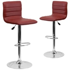 Emma And Oliver Modern Vinyl Adjustable Height Barstool With Horizontal Stitch Back, Set Of 2 35 Emma And Oliver Modern Vinyl Adjustable Height Barstool With Horizontal Stitch Back, Set Of 2 -Emma And Oliver GUEST 6ec903e3 26f6 4fe5 bfe4 8491686ba9a5