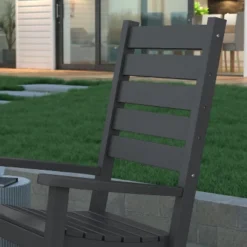 Emma And Oliver Set Of 2 Contemporary Rocking Chairs, All-Weather HDPE Indoor/Outdoor Rockers -Emma And Oliver GUEST 6fac9cf4 cb0a 45fb 9fc4 4bc5ac73d3ed