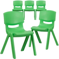 Emma And Oliver 5 Pack Plastic Stackable School Chair With 15.5'' Seat Height -Emma And Oliver GUEST 6fee0c30 12b2 4a3e 92f7 9f2b7ecb11c3
