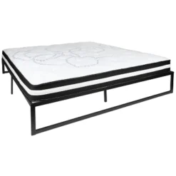 Emma And Oliver 14" Platform Bed Frame & 10" Mattress In A Box - No Box Spring Required -Emma And Oliver GUEST 70963b21 ca1d 455c a81a fc3fd81f5354