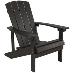 Emma And Oliver All-Weather Adirondack Chair In Faux Wood -Emma And Oliver GUEST 720c5961 f6cd 46ce a90c 065b08b2a897