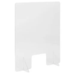 Emma And Oliver Acrylic Free-Standing Register Shield / Sneeze Guard With Pass-Through Opening -Emma And Oliver GUEST 721f32ed 8e42 4a64 9a28 cb2ada623115